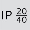 Degree of protection IP20/IP40